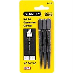 STANLEY® NAIL PUNCH SQUARE HEAD SET - 3 PCE