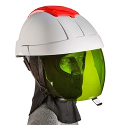 E-MAN RETRACTABLE VISOR HELMET  WITH GREEN IR 2 VISOR