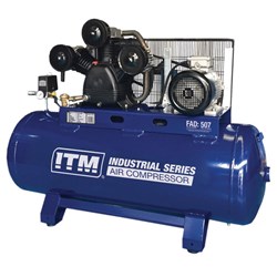 ITM AIR COMPRESSOR, BELT DRIVE STATIONARY 3 PHASE, 10HP, 270LTR, FAD 1143 L/MIN