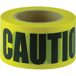'CAUTION' BLACK ON YELLOW TAPE