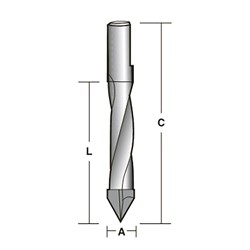 CARBITOOL THROUGH BORING DRILLS - 5MM (LEFT HAND)