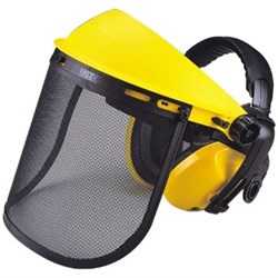 MAXISAFE MESH VISOR WITH EARMUFFS COMPLETE