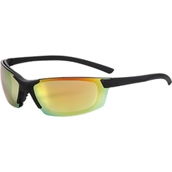 549 MIRROR SAFETY GLASSES, BROWN - BLACK FRAME - AS/AF LENS