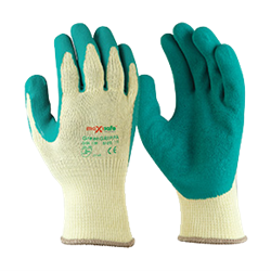 GREEN GRIPPA KNITTED POLY COTTON, GREEN LATEX PALM - LARGE