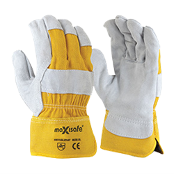 'WORKMAN' YELLOW COTTON BACK GLOVE