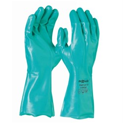 GREEN NITRILE CHEMICAL GLOVE 33CM