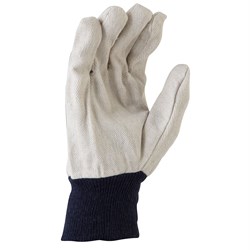 COTTON DRILL GLOVE - BLUE  CUFF - MENS