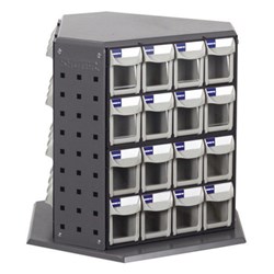 ROTATING FLIP OUT BIN DISPLAY STAND (48 BINS)