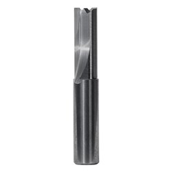 TWO FLUTE - SOLID CARBIDE - STRAIGHT BIT WITH 6.35mm (1/4") SHANK - 6mm X 38.1mm