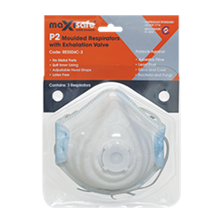 RES504C-3 P2 RESPIRATOR WITH VALVE - PACK OF 3