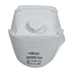 MAXISAFE RES508 P2 HORIZONTAL FLAT RESPIRATOR WITH VALVE - BOX OF 10