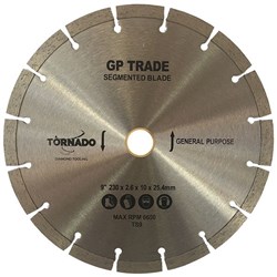 TORNADO - 14" TRADE SEGMENTED BLADE - 350mm x 2.8mm x 10mm x 25.4mm