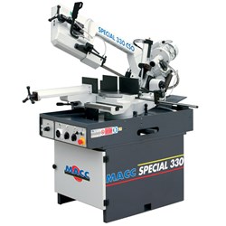 MACC BANDSAW, 260MM CAP, SWIVEL HEAD, DUAL MITRE, 240V 1PH, HYD DOWNFEED