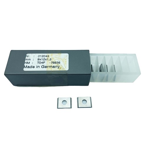 TIGRA 012043 9mm X 12mm X 1.5mm 35° T04F Reversible/Turnover Knives (BOX OF 10)