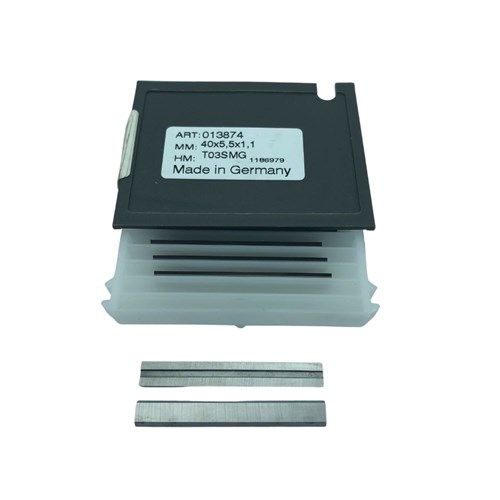 TIGRA 13874 40mm X 5.5mm X 1.1mm T03SMG Turnover/Reversible Knives w/ Face Groove (BOX OF 10)