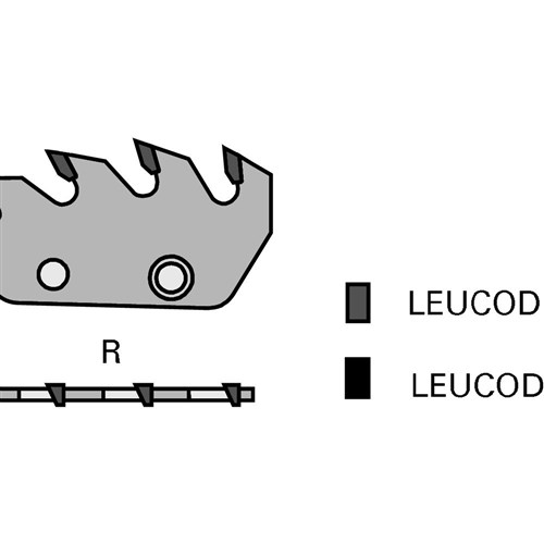 LEUCO SEGMENTS FOR SEGMENT HOGGERS - CIRCULAR CUT Z=1 DP + 3 HW RR