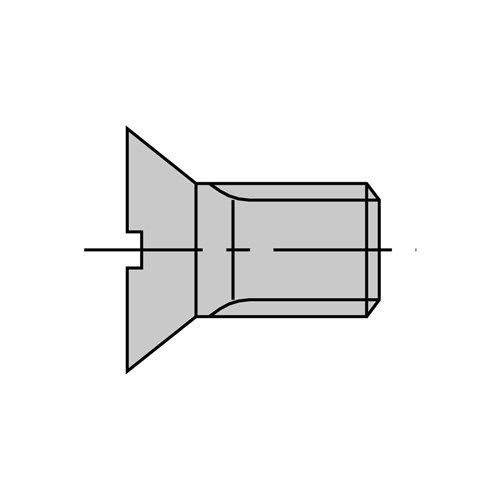 LEUCO COUNTERSUNK SCREWS - SLOTTED M5X12-5.8 DIN 87