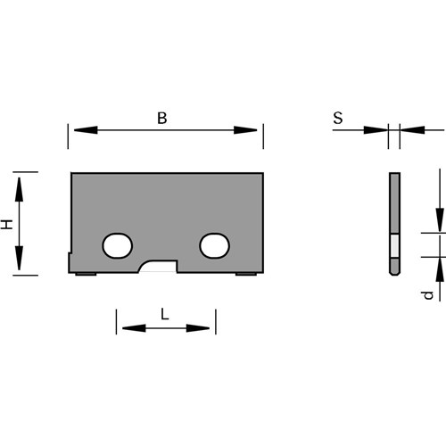 LEUCO POLYPROFILER- / ECOPRO-BLANKS HW - B=40 MM 41X32.5X2.0N