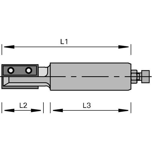 LEUCO SHANK-TYPE CUTTERS WITH HW TURNOVER KNIVES - Z=2 WITH MINI TURNOVER KNIVES Ã?16X30XÃ