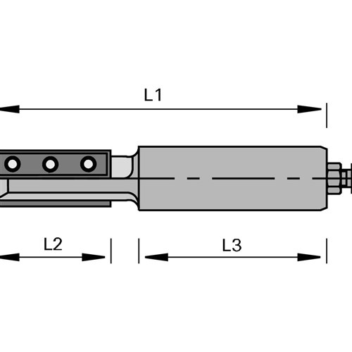 LEUCO SHANK-TYPE CUTTERS WITH HW TURNOVER KNIVES - Z=2 WITH MINI TURNOVER KNIVES Ã?16X50XÃ