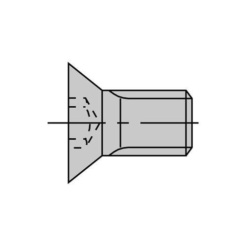 LEUCO COUNTERSUNK SCREWS - SLOTTED M4X8-8.8 SW2.5 DIN EN ISO 10642