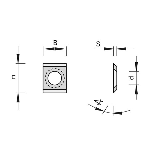 LEUCO SCRAPER TURNOVER KNIVES HW WITH 2 CUTTING EDGES - IMA 11X14.3X2.5N