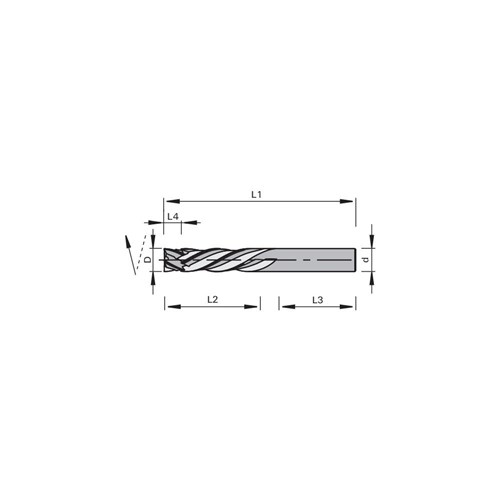 LEUCO ROUGHING / FINISHING CUTTER VHW FOR LIGHTWEIGHT PANELS Ã?12X40XÃ?12 Z=2+2 L