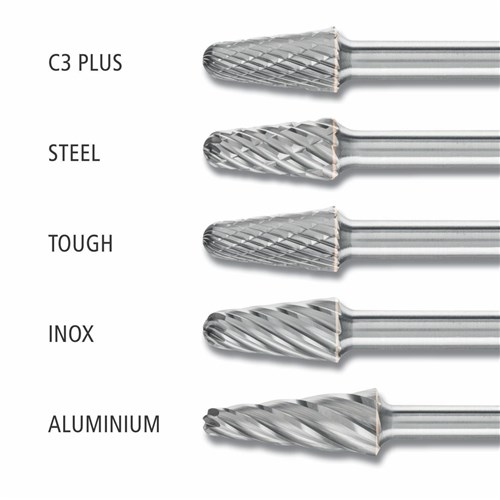 Cone Radius End Burrs KEL 1/4