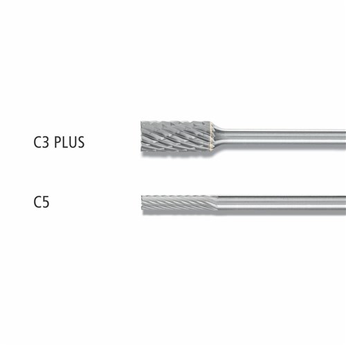 Miniature Burrs ZYAS 3mm Shank - Cylindrical End Cut - Tungsten Carbide