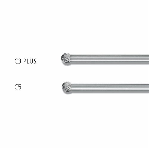 Miniature Burrs KUD 3mm Shank - Ball Shape - Tungsten Carbide