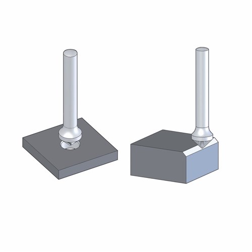 Conical (Included Angle) Burrs KSJ KSK 6mm Shank - Tungsten Carbide