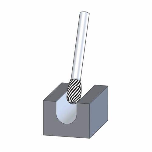 Tree Radius End Burrs RBF 6mm Shank - Tungsten Carbide