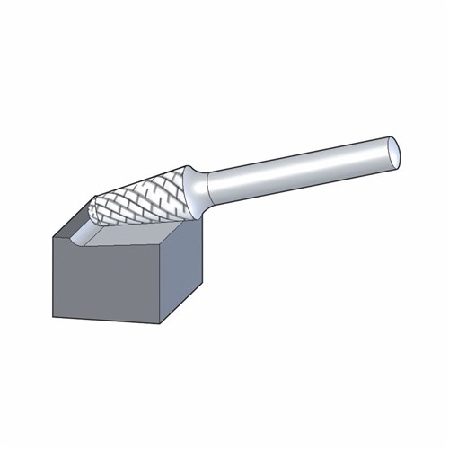 Conical Radius End Burrs KEL 6mm Shank - Tungsten Carbide