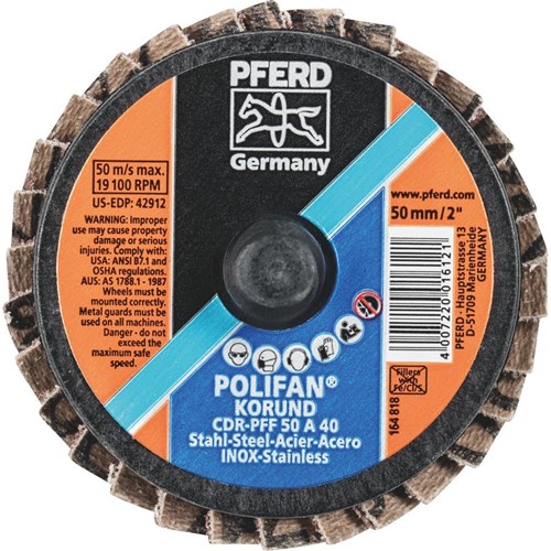 PFERD COMBIDISC Mini POLIFAN Abrasive Discs Aluminium Oxide - CDR Type