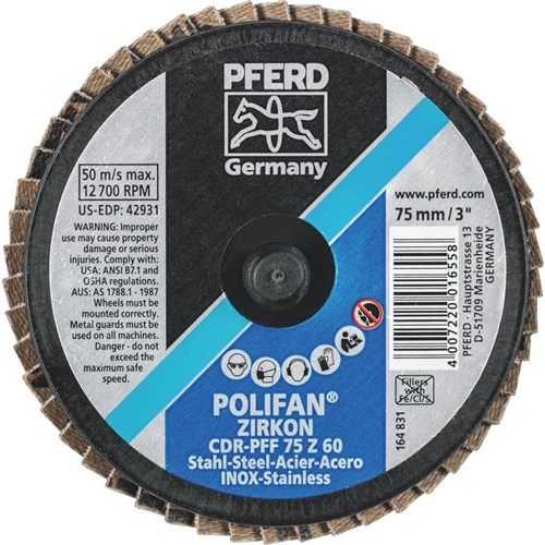 PFERD COMBIDISC Mini POLIFAN Abrasive Discs Zirconia - CDR Type
