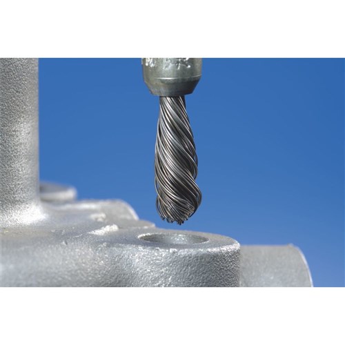 Pencil Brushes 6mm Shaft Mounted PBGS - SINGLETWIST Knot STEEL Wire - Various Sizes