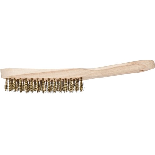 Hand Scratch Brush - BRASS Wire - Wooden Body 290mm  HBU 30 MES 0.30