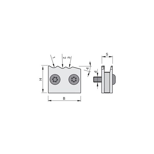 LEUCO TWINBLADE SCRAPER TURNOVER KNIVES HW - TO PREVENT MATERIAL FRACTURING -