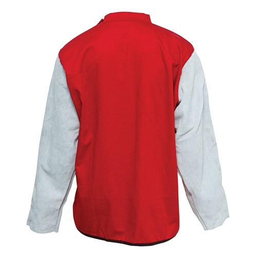 ARCGUARD WELDING JACKET WITH LEATHER SLEEVES