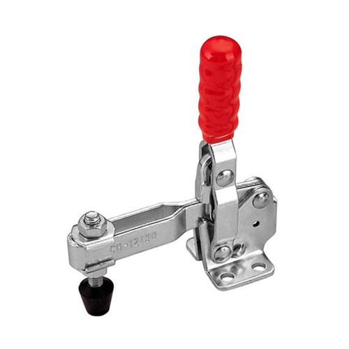 TOGGLE CLAMP, VERTICAL, FLANGED BASE, STRAIGHT HANDLE, 227KG CAP, 95.2MM REACH