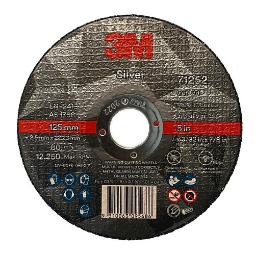 ABRASIFLEX C.O. 125X2.5X22 3M SILVER I/F