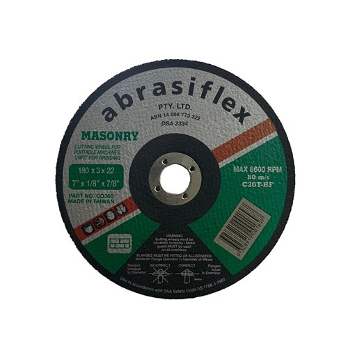 Abrasiflex CO360 Masonry Cutting Wheels 180 x 3 x 22 C30T