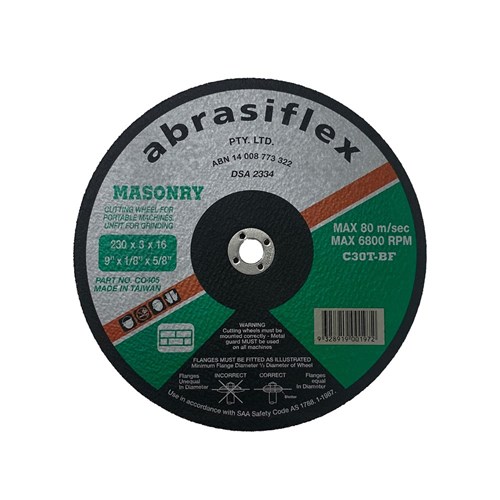 Abrasiflex CO405 Masonry Cutting Wheels 230 x 3 x 16 C30T