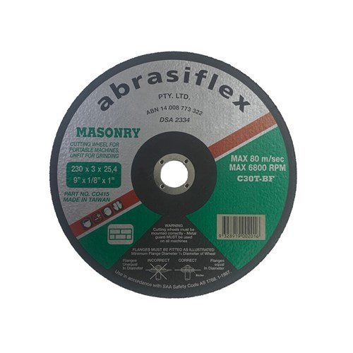 Abrasiflex CO415 Masonry Cutting Wheels 230 x 3 x 25.4 C30T