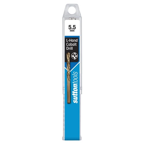 SUTTON DRILL D202 JOBBER HSS-CO LEFT HAND HANGPACK 5.5MM