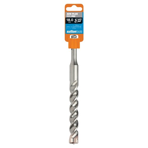 SUTTON DRILL MASONRY D624 3X CUTTER REO PRO SDS + 18X210 GREY