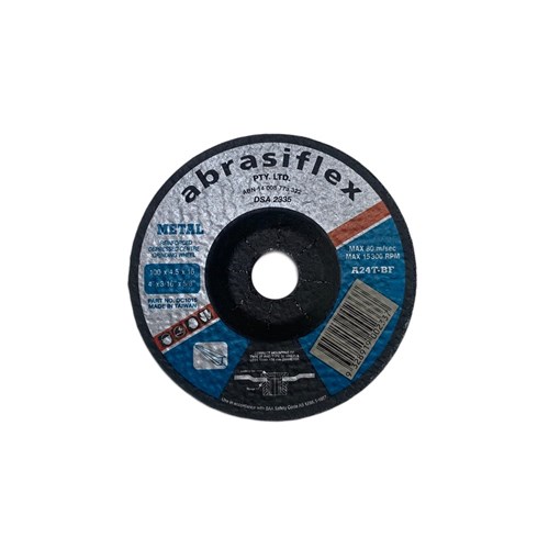 Abrasiflex DC1015 Depressed Centre Metal Grinding Wheels 100 x 4.5 x 16 A24T