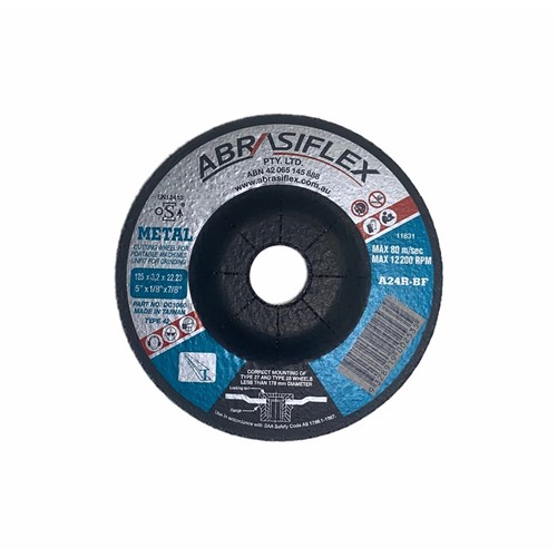 Abrasiflex DC1060 Depressed Centre Metal Cutting Wheels 125 x 3.2 x 22 A24R