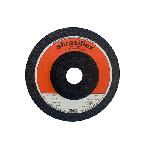 Abrasiflex DC1075 Depressed Centre Metal Grinding Wheels 125 x 4.5 x 22 A24T