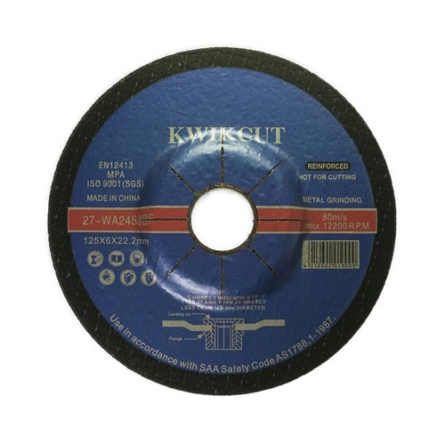 Abrasiflex DC1081 SAWA Depressed Centre Metal Grinding Wheels 125 x 6 x 22 A24R